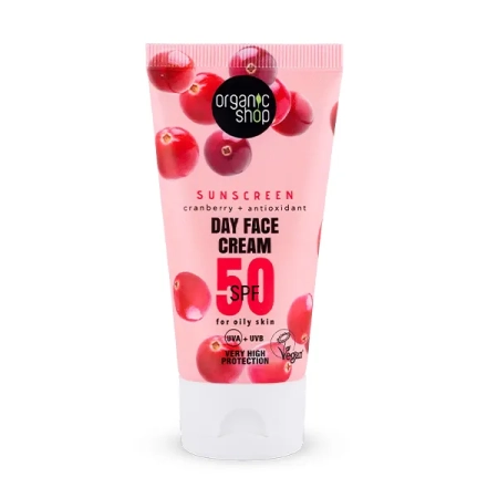 Crema facial SPF 50 Arándano Rojo